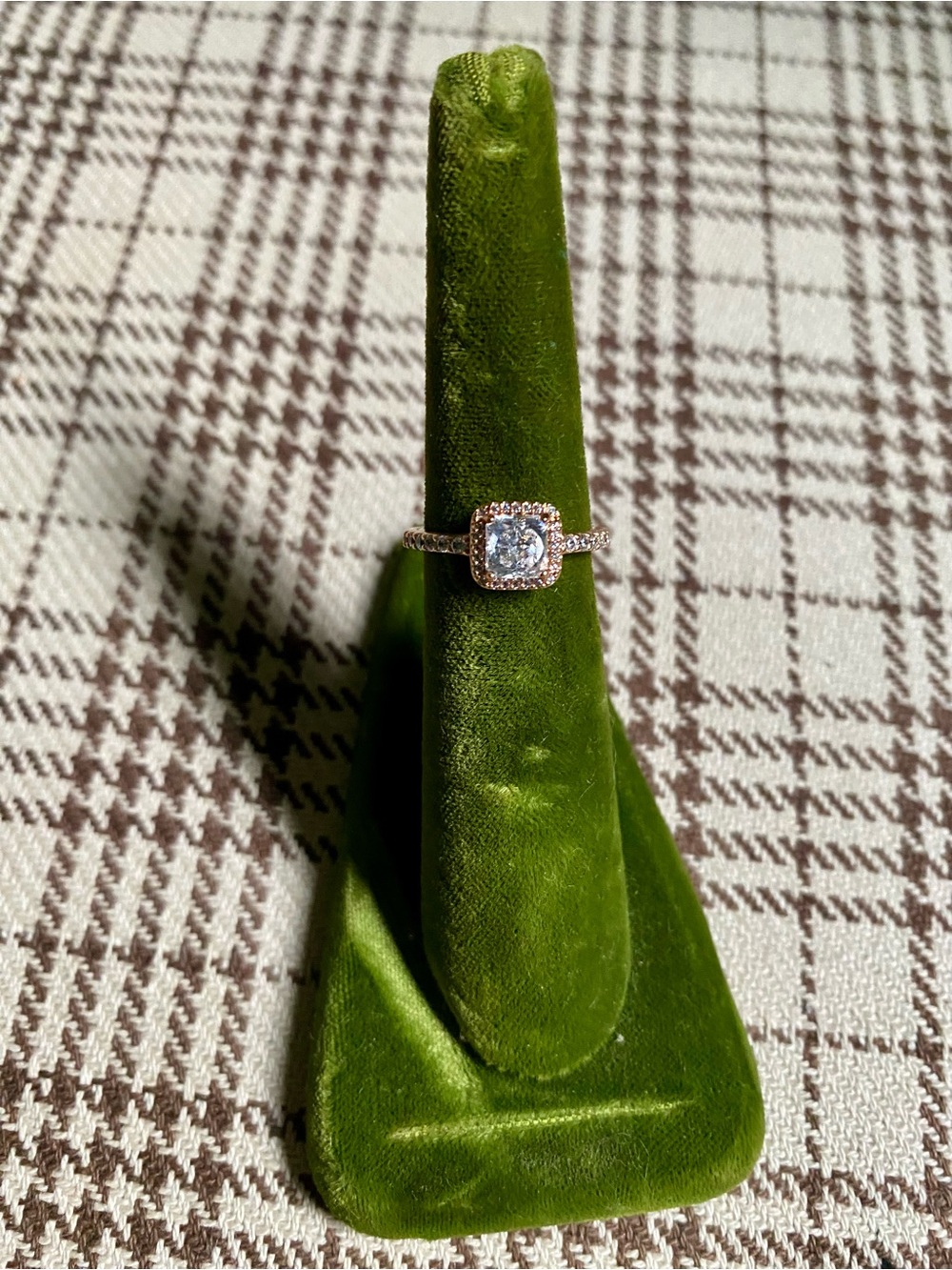Pandora Rose Gold Ring with Clear Center Stone - Picture 2 of 6